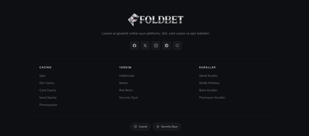 Foldbet Hizmetleri